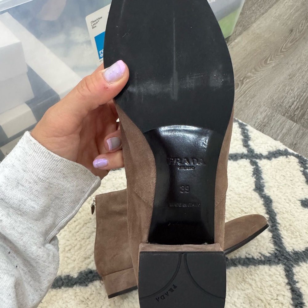 PRADA brown Chelsea boots like NEW! Size 39 - Picture 7 of 8